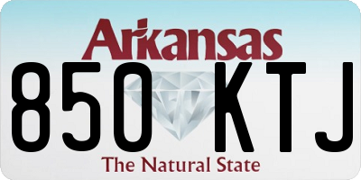 AR license plate 850KTJ