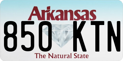 AR license plate 850KTN