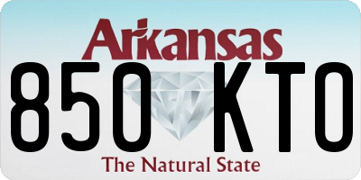 AR license plate 850KTO