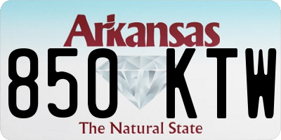 AR license plate 850KTW