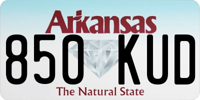 AR license plate 850KUD