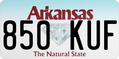 AR license plate 850KUF