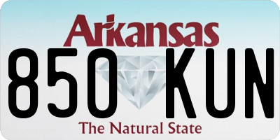 AR license plate 850KUN
