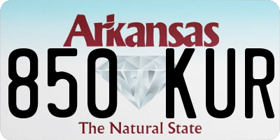 AR license plate 850KUR