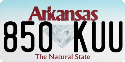 AR license plate 850KUU