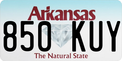 AR license plate 850KUY