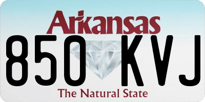 AR license plate 850KVJ