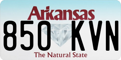 AR license plate 850KVN