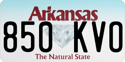AR license plate 850KVO