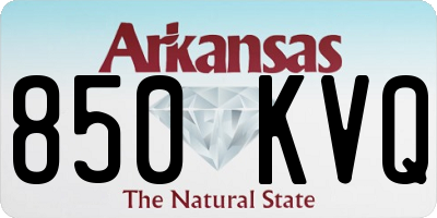 AR license plate 850KVQ