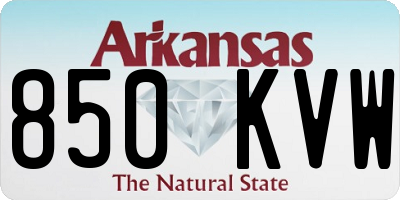 AR license plate 850KVW