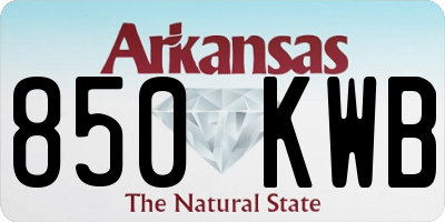 AR license plate 850KWB