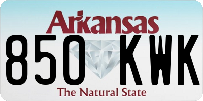 AR license plate 850KWK