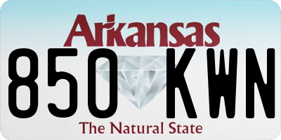 AR license plate 850KWN