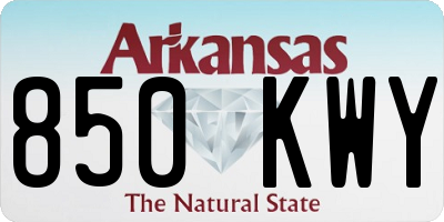 AR license plate 850KWY