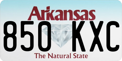 AR license plate 850KXC