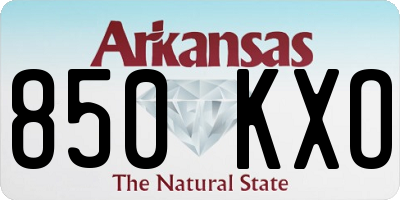 AR license plate 850KXO