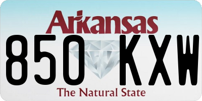 AR license plate 850KXW