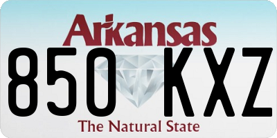 AR license plate 850KXZ