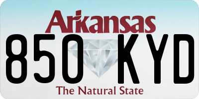 AR license plate 850KYD