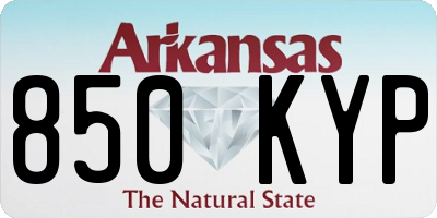 AR license plate 850KYP