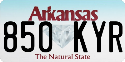 AR license plate 850KYR