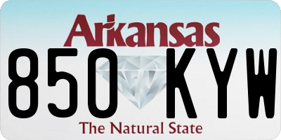 AR license plate 850KYW