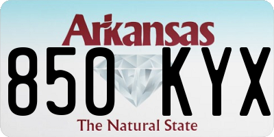 AR license plate 850KYX