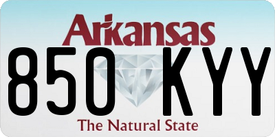 AR license plate 850KYY