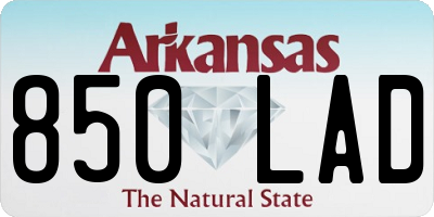 AR license plate 850LAD