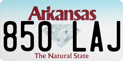 AR license plate 850LAJ