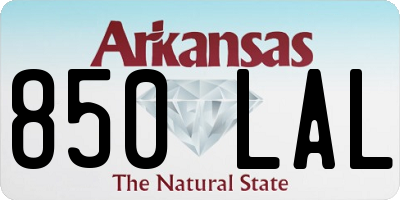 AR license plate 850LAL