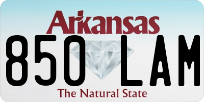 AR license plate 850LAM