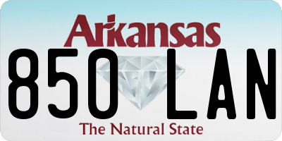 AR license plate 850LAN