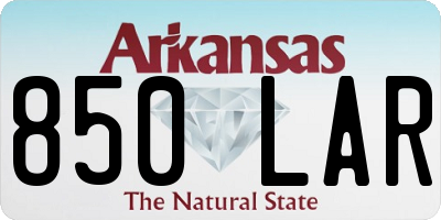 AR license plate 850LAR