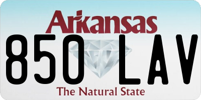 AR license plate 850LAV