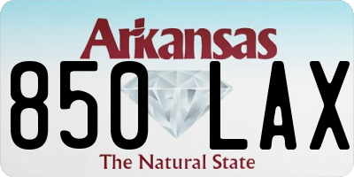 AR license plate 850LAX