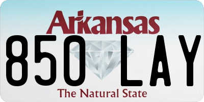 AR license plate 850LAY