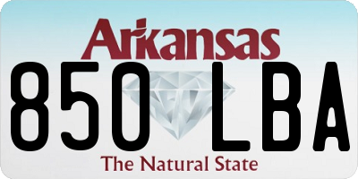AR license plate 850LBA