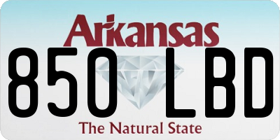 AR license plate 850LBD