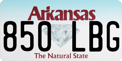 AR license plate 850LBG
