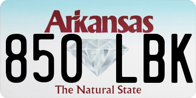 AR license plate 850LBK