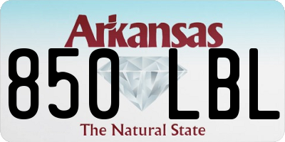 AR license plate 850LBL