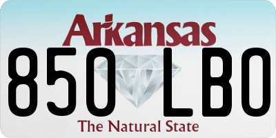 AR license plate 850LBO