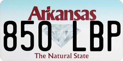 AR license plate 850LBP
