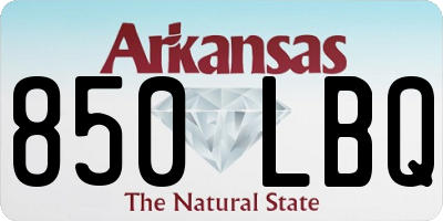 AR license plate 850LBQ
