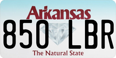 AR license plate 850LBR