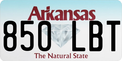 AR license plate 850LBT