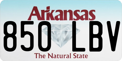 AR license plate 850LBV