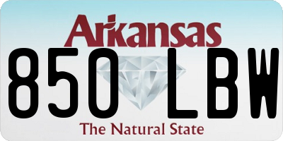 AR license plate 850LBW